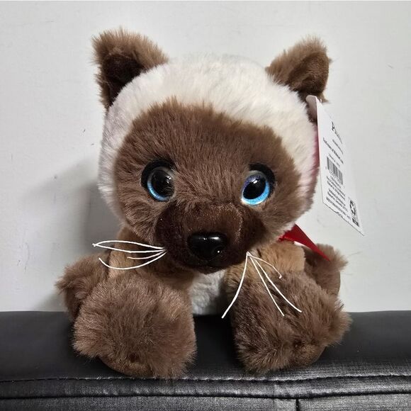 New Easter Valentine's Day Christmas Siamese Cat Plush Toy 9" Way To Celebrate - Picture 1 of 5
